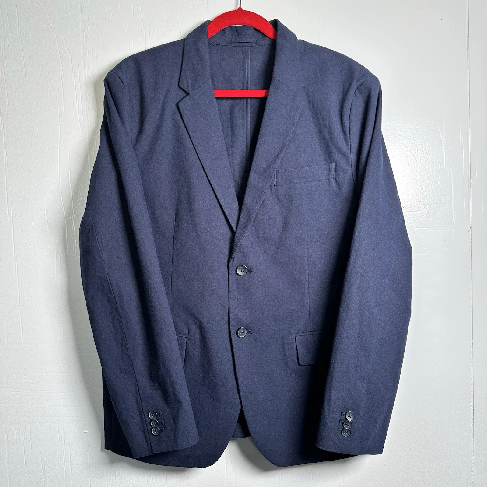 Old Navy Unstructured Mens Navy Blue Blazer Jacket Size L Preppy Cotton Stretch
Opens in a new windo