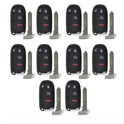 Remote Pad Smart Key Fob Case Shell 4B Compatible with Dodge Rem Start (10 Pack)