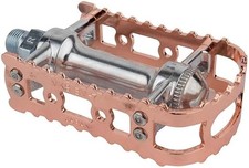 MKS BM-7 BMX 9/16" Pedals Copper plated Old School Bmx Left and Right Set  NEW