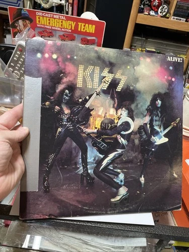 KISS ALIVE!  2x LP 1976 Vinyl NBLP 7020 Blue Bogart CASABLANCA Well Used Plays