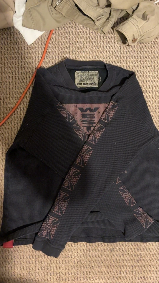 Camisa Térmica Jesse James Vintage West Coast Choppers Manga Larga Talla L Negra Foto 2 de 4