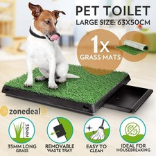 Dog Potty Tray with One Grass Mat for Dogs Cats Green