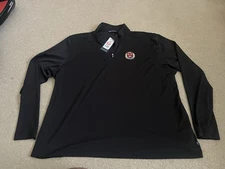NEW NWT New Cutter & Buck Harvard Black Quarter Zip Pullover Mens 2XL XXL NCAA