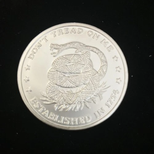 Don't Tread On Me Price Of Liberty 1oz .999 Fine Silver Round BU In Capsule