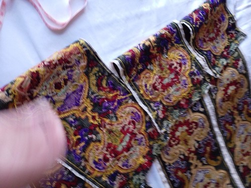 Antique French /English Wool Needlepoint Matching Panels x 3. 116 x 30 cm Each. - Picture 5 of 7