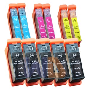 8PK 100XL//105XL//108XL Ink Cartridge for Lexmark Interact S301 S408 S605 Pro708 Pro901