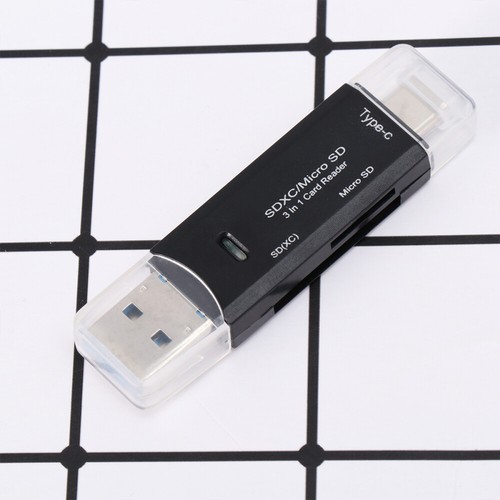 3 In Multi-function Card Reader Memory Adapter for Computer Type-C Micro USB - Afbeelding 10 van 11