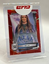 2025 WWE Topps Chrome, Nia Jax Red Parallel Autograph Card #5/5