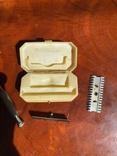 Antique Durham Duplex Safety Razor In Celluloid Case W/extras Kit Set 