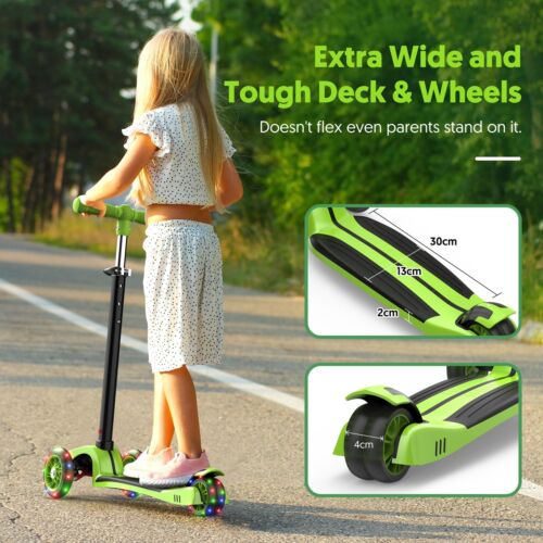 SEJOY Kinderroller ab 2-8 Jahre LED Räder Dreiradscooter Scooter Kinderscooter - Bild 8 von 14