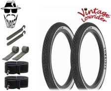 NEW 16 X 1.75 Whitewall Raised VINTAGE ORIGINAL LOWRIDER LETTER Tires 8PC SET.