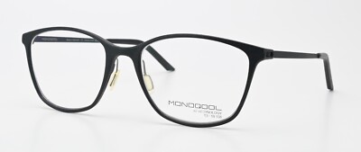 MONOQOOL Brille WI20 02s Matt Schwarz Quadrat 3D Tech ECO Ultraleicht Denmark