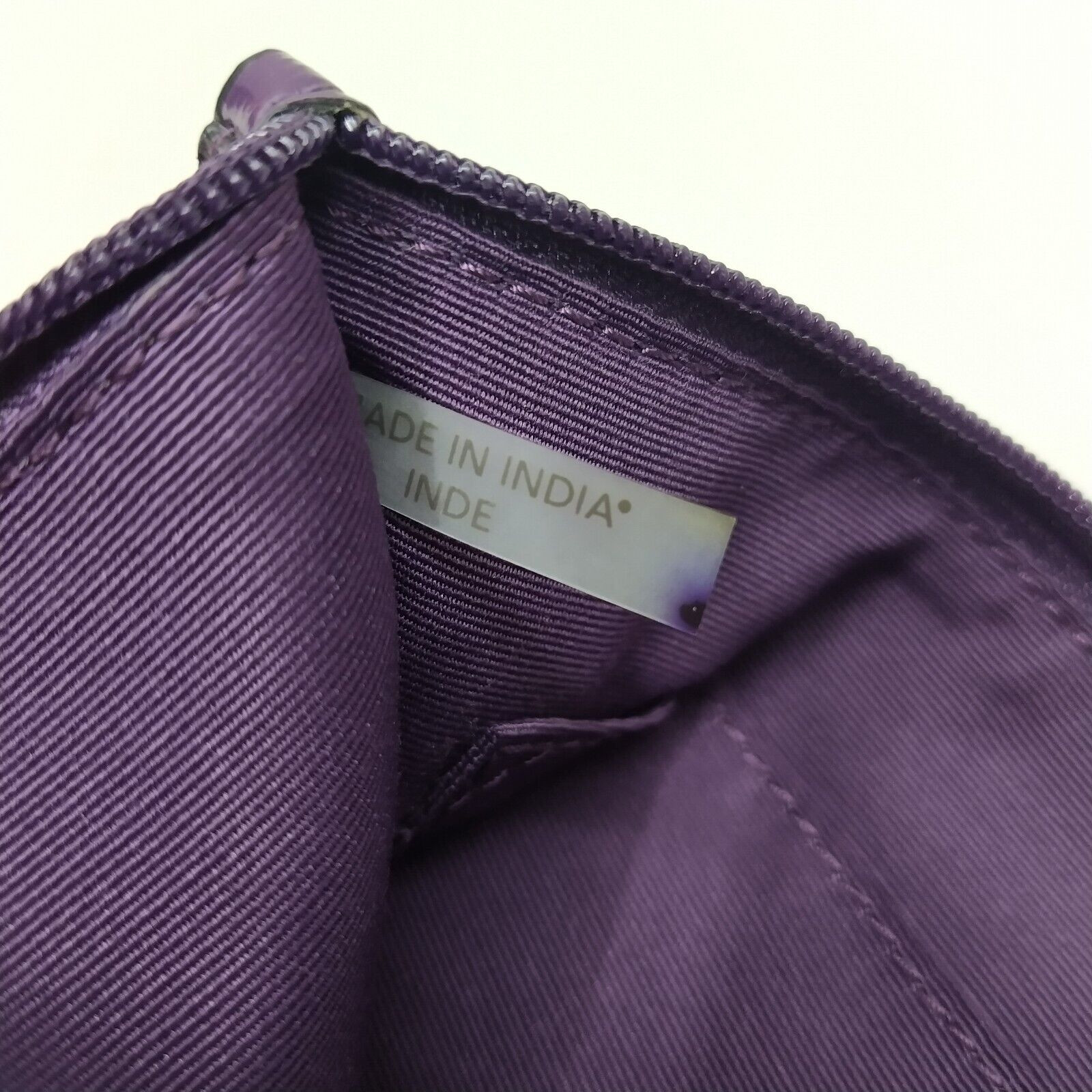 Coach Purple Leather Python Embossed Zipper Closu… - image 11