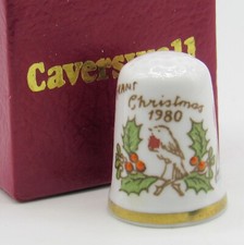 CAVERSWALL THIMBLE 'CHRISTMAS 1980' BOXED