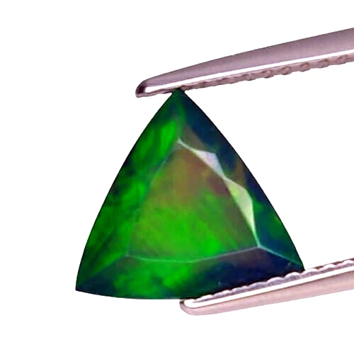 1.560CTS Rainbow multi color flashing black natural opal Trillion shape - Image 2 of 3