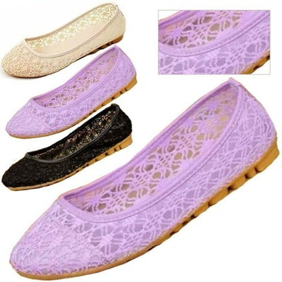 womens lace ballet flats