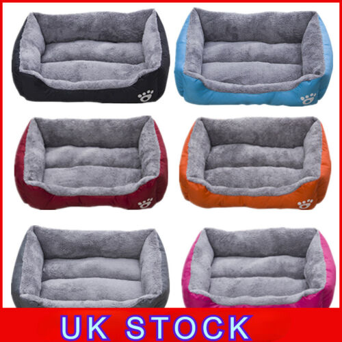 Dog Bed Cat Beds Soft Washable Fleece Puppy Cushion Warm Pet Basket Large Dog L - Picture 23 of 35