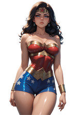 Wonder Woman Waifu Weatherproof Anime Sticker 6 Car Decal