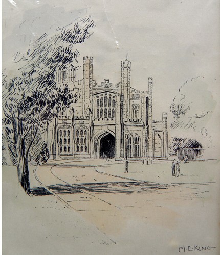 100 Year Old Australian Print - Mounted - Government House by M.E. King - Picture 3 of 7