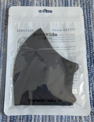 NIP Pura Vida Fitted Black Cotton Face Mask
