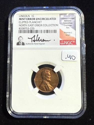 1965  LINCOLN MEMORIAL CENT NGC MINT ERROR UNCIRCULATED NORTH EAST ERROR COLL.