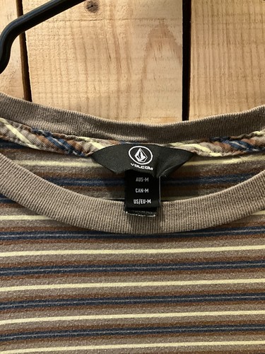 Volcom Skateboard Skate Striped Fashion Shirt Medium - Picture 2 of 3
