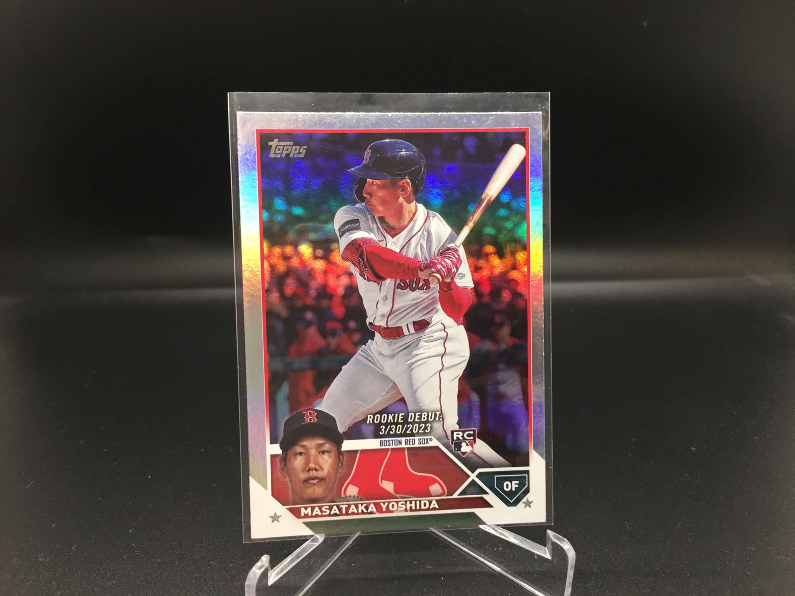 Masataka Yoshida 2023 Topps Update Rainbow Foil US5 Red Sox RC Debut