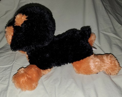 Toy Factory Black And Tan 9" Puppy Dog Stuffed Plush - Picture 2 of 9