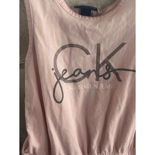 Calvin Klein Jeans Youth Romper Pink Sleeveless Shorts Casual Outfit Size 6 - Picture 14 of 15