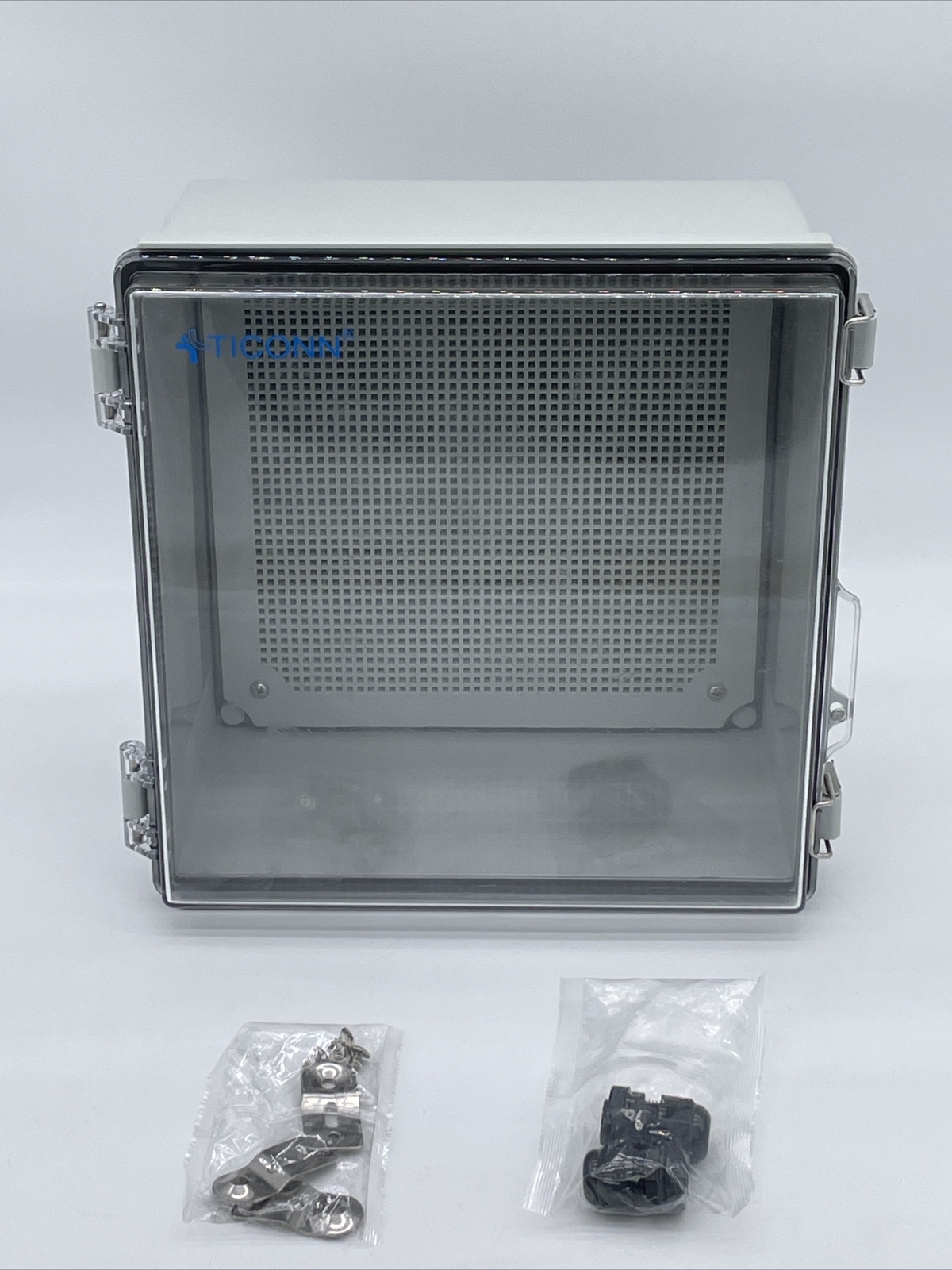 TICONN Waterproof Electrical Junction Box Enclosure Hinge Clear 11.8