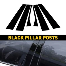 6PCS Car Door Window Pillar Post Cover Trim Black For 2006-2010 VW Jetta Sedan