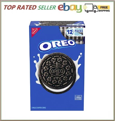 OREO Chocolate Sandwich Cookies, 5.23 oz., 12 pk. FREE shipping