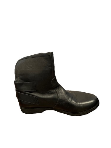 Charles David schwarze Lederstiefel mit Kampfschnalle Italien Gr.10 neu mit Etikett - Bild 4 von 6