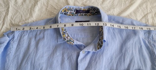 Allen Flusser Mens short sleeve Shirt light Blue XL pre-owned - Picture 7 of 10
