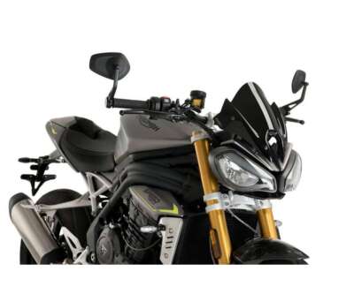 PUIG VISION NOIR Carénage Fumé Foncé Pare-Brise Triumph Speed Twin 1200 2019- EUR 74,71