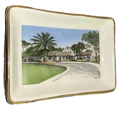 VTG ‘76 Cloisters Sea Island GA Tray Pate Wharton Swat Fest 5”W 7”L HandColored