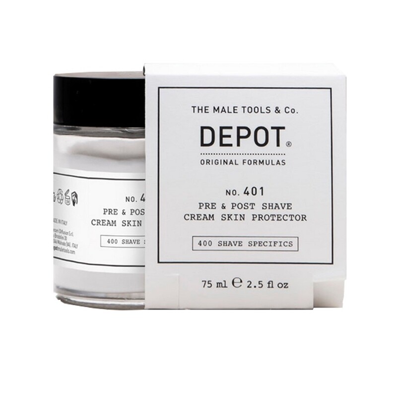 Crema Rasatura Uomo DEPOT no.401 Pre & Post Shave Cream Skin Protector 75ml