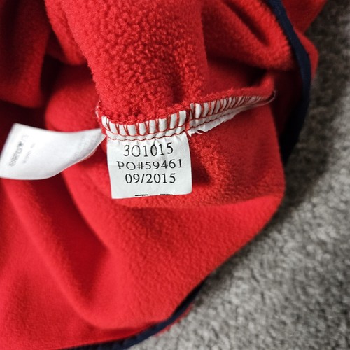 Vineyard Vines Jacket Youth Large Red Blue Fleece Pullover 1/4 Zip Preppy - Picture 5 of 11