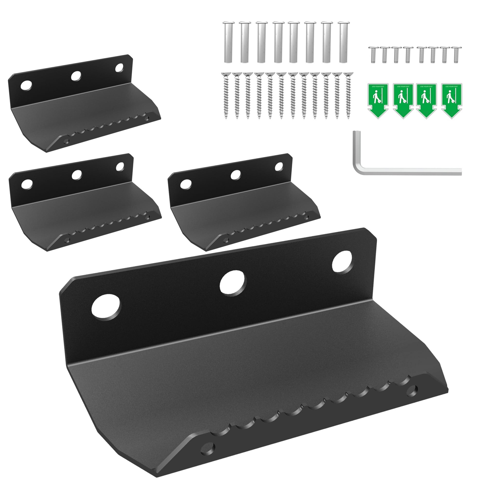 4-Pack Stainless Steel Hands-Free Foot Operated Door Handles