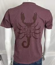 Skateboard T Shirt Grindstone Maroon Medium Roller Skate Scorpion Athletic