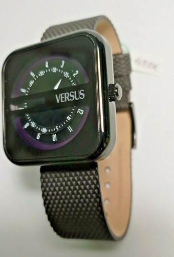 OROLOGIO VERSUS BY VERSACE PER UOMO, QUADRANTE QUADRATO NERO VIOLA | eBay
