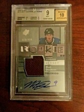 Matt Duchene 2009 SPX Rookie Auto Jersey /484 BGS 9 Auto Grade 10!!! +Bonus Card