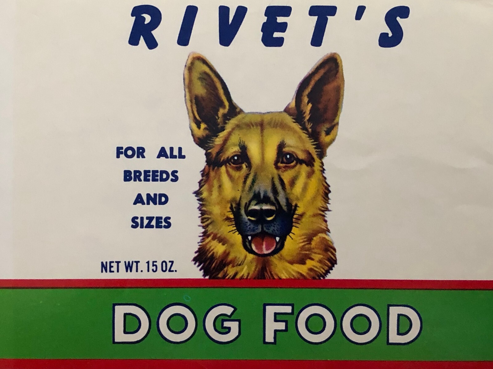 Can Label German Shepherd Graphic Unused