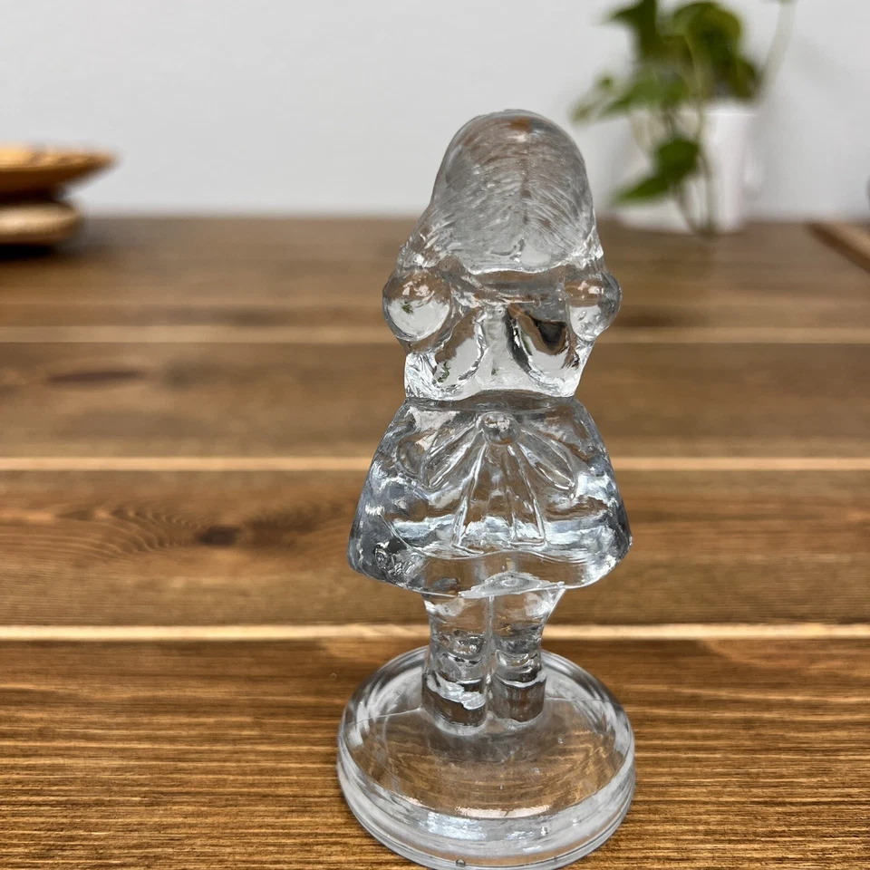 1975 Vintage Rainbow Review Glass 4” Little Girl Figure - Image 4 of 4