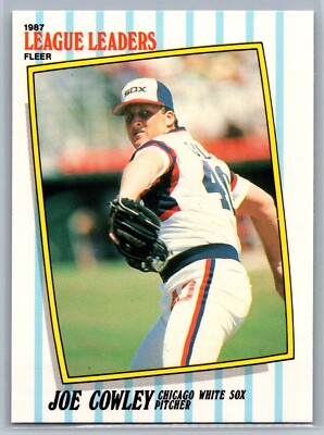 1987 Fleer League Leaders #12 - Joe Cowley - Chicago White