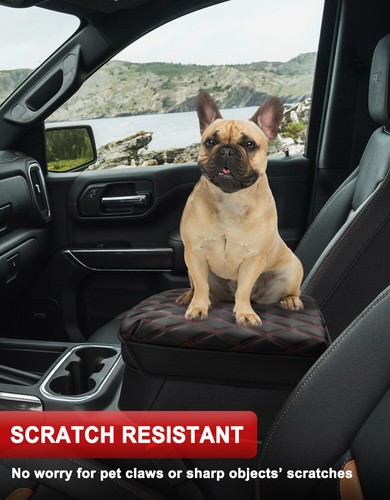 Fit 2020-2025 Silverado Sierra 1500 Bucket Seat Console Lid Arm Rest Cover Red - Picture 6 of 8
