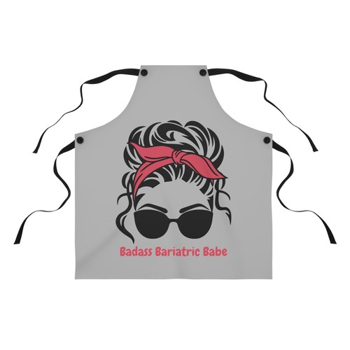 Cute Badass Bariatric Babe Baking Apron Bariatric Surgery Apron - Picture 2 of 4