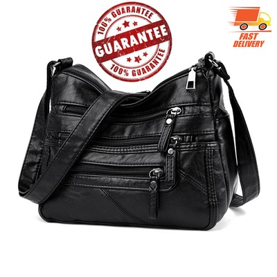 soft leather handbolsas with outside pockets