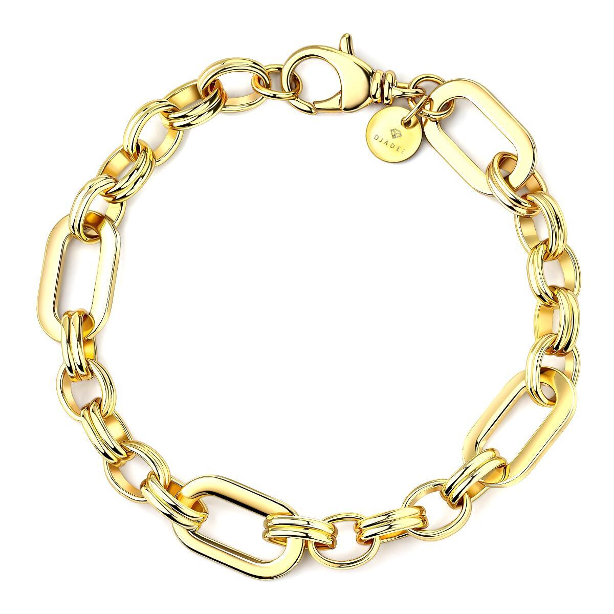 Bracelet Doré à Perles Jaunes - Sans Nickel, Neuf Avec étiquettes
