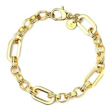 Luxus Armband Gold vergoldet 24 Karat Gelbgold Damen Herren WASSERFEST B6133D